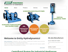 Tablet Screenshot of entityhydrodynamics.com